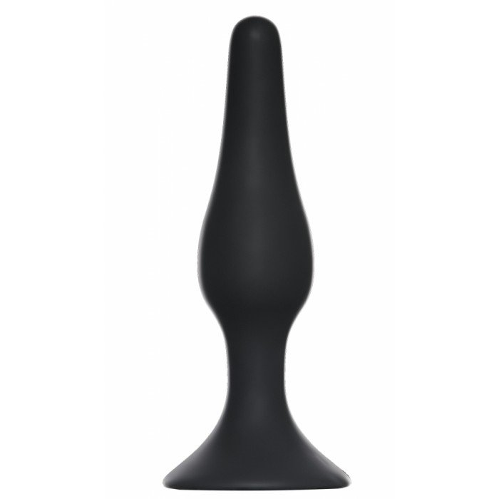 Силиконовая анальная пробка Slim Anal Plug Medium Black с присоской - чёрная - 11,5 см Силиконовая анальная пробка Slim Anal Plug Medium Black с присоской - чёрная - 11,5 см
