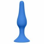 Силиконовая анальная пробка Slim Anal Plug Medium Blue с присоской - синяя - 11,5 см Силиконовая анальная пробка Slim Anal Plug Medium Blue с присоской - синяя - 11,5 см