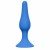 Силиконовая анальная пробка Slim Anal Plug Medium Blue с присоской - синяя - 11,5 см
