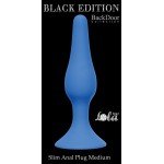 Силиконовая анальная пробка Slim Anal Plug Medium Blue с присоской - синяя - 11,5 см Силиконовая анальная пробка Slim Anal Plug Medium Blue с присоской - синяя - 11,5 см