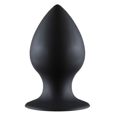 Силиконовая средняя анальная пробка Thick Anal Plug Small - чёрная - 7,8 см