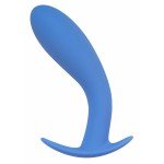 Изогнутая анальная пробка из силикона Strong Force Anal Plug Blue - голубая - 14 см Изогнутая анальная пробка из силикона Strong Force Anal Plug Blue - голубая - 14 см