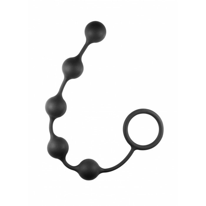 Анальная цепочка силиконовая Classic Anal Beads - чёрная - 31,5 см Анальная цепочка силиконовая Classic Anal Beads - чёрная - 31,5 см