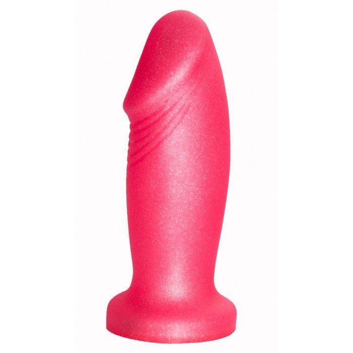 Фаллос-пробка для анального или вагинального использования - розовая - 13,5 см
