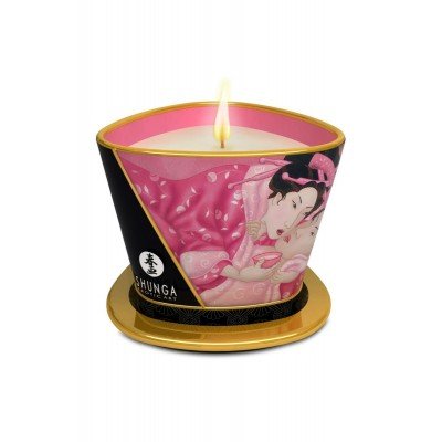 Массажная свеча Shunga - Rose Petals с ароматом розы - 170 мл