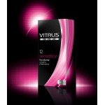 Латексные презервативы с кольцами и точками VITALIS premium Sensation - 12 шт Латексные презервативы с кольцами и точками VITALIS premium Sensation - 12 шт