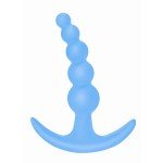Упругая силиконовая анальная цепочка с шариками Bubbles Anal Plug Blue - голубая - 11,5 см Упругая силиконовая анальная цепочка с шариками Bubbles Anal Plug Blue - голубая - 11,5 см