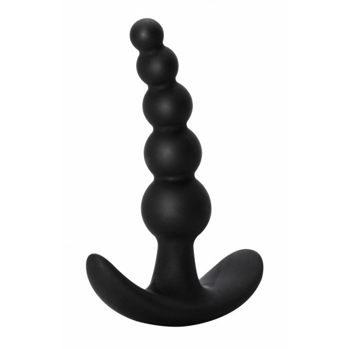 Упругая силиконовая анальная цепочка с шариками Bubbles Anal Plug Black - чёрная - 11,5 см Упругая силиконовая анальная цепочка с шариками Bubbles Anal Plug Black - чёрная - 11,5 см