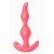 Силиконовая анальная пробка с двумя шариками Bent Anal Plug - розовая - 13 см