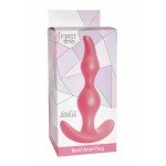 Силиконовая анальная пробка с двумя шариками Bent Anal Plug - розовая - 13 см Силиконовая анальная пробка с двумя шариками Bent Anal Plug - розовая - 13 см