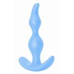 Анальная пробка Bent Anal Plug -  голубая - 13 см