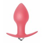 Силиконовая анальная пробка с вибрацией Bulb Anal Plug - розовая - 10 см Силиконовая анальная пробка с вибрацией Bulb Anal Plug - розовая - 10 см