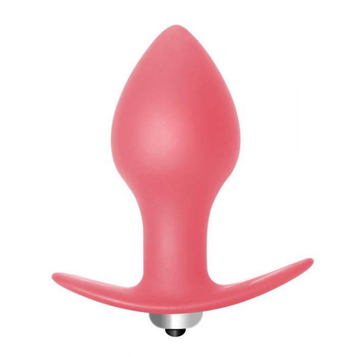Силиконовая анальная пробка с вибрацией Bulb Anal Plug - розовая - 10 см Силиконовая анальная пробка с вибрацией Bulb Anal Plug - розовая - 10 см