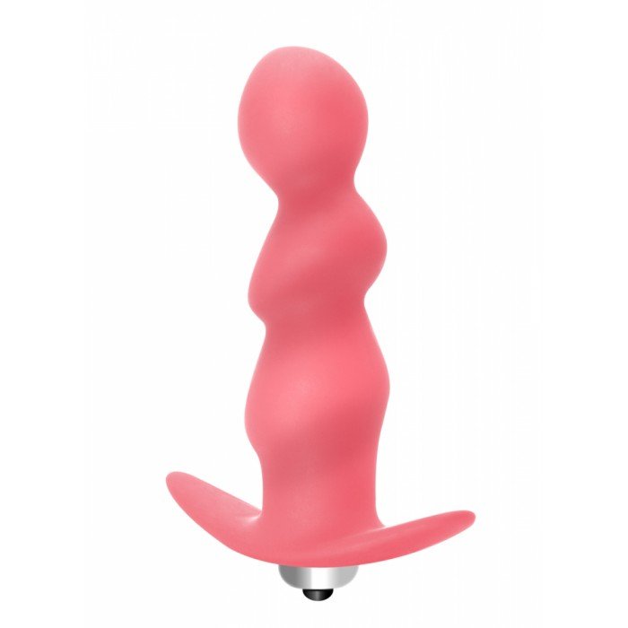 Фигурная анальная пробка с вибрацией Spiral Anal Plug - розовая - 12 см Фигурная анальная пробка с вибрацией Spiral Anal Plug - розовая - 12 см