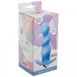 Фигурная анальная пробка с вибрацией Spiral Anal Plug - голубая - 12 см Фигурная анальная пробка с вибрацией Spiral Anal Plug - голубая - 12 см
