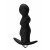 Фигурная анальная пробка с вибрацией Spiral Anal Plug - чёрная - 12 см