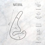 Гибкий безремневой страпон для анальной стимуляции Natural Seduction Beige - телесный - 20,5 см