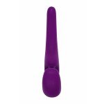 Гибкий безремневой страпон для анальной стимуляции Natural Seduction Purple - фиолетовый - 20,5 см