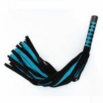 Плеть из замши Нежность - чёрно-голубая - 58 см