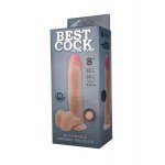 Реалистичный фаллоимитатор на присоске с мошонкой BEST COCK 8 Реалистичный фаллоимитатор на присоске с мошонкой BEST COCK 8