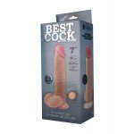 Реалистичный фаллоимитатор на присоске с мошонкой BEST COCK 7" из киберкожи NeoSkin - 20,5 см Реалистичный фаллоимитатор на присоске с мошонкой BEST COCK 7" из киберкожи NeoSkin - 20,5 см