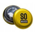 Латексные точечно-ребристые презервативы в железном кейсе MAXUS Special - 3 шт