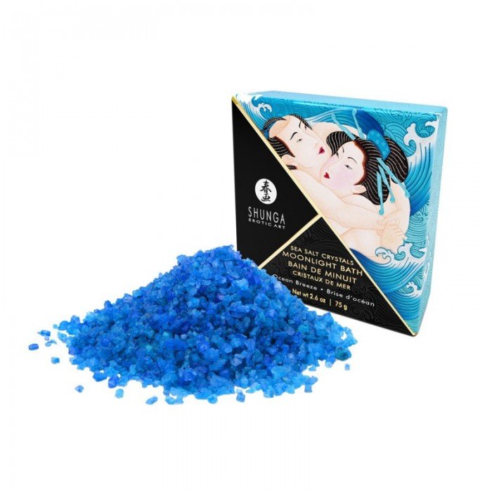 Пенящаяся соль Мёртвого моря для ванны Океанский бриз Shunga Bath Salts Moonlight - 75 гр Пенящаяся соль Мёртвого моря для ванны Океанский бриз Shunga Bath Salts Moonlight - 75 гр