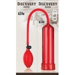 Мужская вакуумная помпа для увеличения члена Discovery Racer Red - красная - 25 см