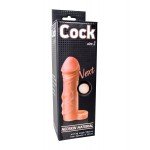 Фаллоудлинитель с кольцом на мошонку COCK размер S - телесный - 14,5 см