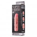 Фаллоудлинитель насадка SUPER HERO Sex Machine из киберкожи NeoSkin - телесный - 15,5 см