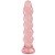 Анальная ребристая пробка-ёлочка Crystal Jellie Anal Plug - розовая - 14 см