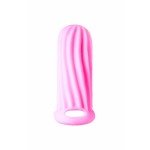 Насадка для увеличение пениса в ширину Homme Wide Pink с двусторонним рельефом - розовая - 11 см