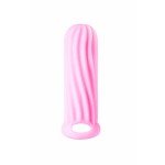 Насадка для увеличение пениса в ширину Homme Wide Pink с двусторонним рельефом - розовая - 13 см