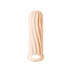 Насадка для увеличение пениса в ширину Homme Wide Flesh с двусторонним рельефом - телесная - 13 см