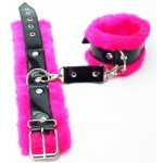 Розовые наручники с мехом BDSM Light