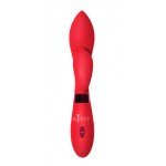 Вагинально-клиторальный вибратор Indeep Gina Red - красный - 20,5 см Вагинально-клиторальный вибратор Indeep Gina Red - красный - 20,5 см