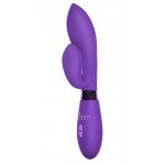 Вагинально-клиторальный вибратор Indeep Gina Purple - фиолетовый - 20,5 см