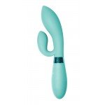 Вагинально-клиторальный вибратор Indeep Gina Turquoise - бирюзовый - 20,5 см Вагинально-клиторальный вибратор Indeep Gina Turquoise - бирюзовый - 20,5 см