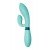 Вагинально-клиторальный вибратор Indeep Gina Turquoise - бирюзовый - 20,5 см