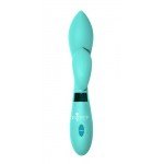 Вагинально-клиторальный вибратор Indeep Gina Turquoise - бирюзовый - 20,5 см Вагинально-клиторальный вибратор Indeep Gina Turquoise - бирюзовый - 20,5 см