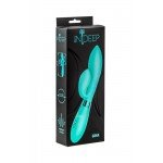 Вагинально-клиторальный вибратор Indeep Gina Turquoise - бирюзовый - 20,5 см Вагинально-клиторальный вибратор Indeep Gina Turquoise - бирюзовый - 20,5 см