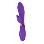 Вибратор с клиторальным стимулятором Indeep Leyla Purple - фиолетовый - 20,5 см