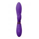 Вибратор с клиторальным стимулятором Indeep Leyla Purple - фиолетовый - 20,5 см