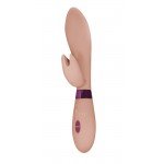 Вибратор с клиторальным стимулятором Indeep Leyla Beige - бежевый - 20,5 см Вибратор с клиторальным стимулятором Indeep Leyla Beige - бежевый - 20,5 см