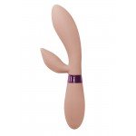 Вибратор с клиторальным стимулятором Indeep Leyla Beige - бежевый - 20,5 см Вибратор с клиторальным стимулятором Indeep Leyla Beige - бежевый - 20,5 см