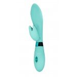 Вибратор с клиторальным стимулятором Indeep Leyla Turquoise - бирюзовый - 20,5 см Вибратор с клиторальным стимулятором Indeep Leyla Turquoise - бирюзовый - 20,5 см