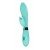 Вибратор с клиторальным стимулятором Indeep Leyla Turquoise - бирюзовый - 20,5 см