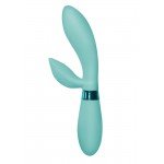 Вибратор с клиторальным стимулятором Indeep Leyla Turquoise - бирюзовый - 20,5 см Вибратор с клиторальным стимулятором Indeep Leyla Turquoise - бирюзовый - 20,5 см