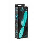 Вибратор с клиторальным стимулятором Indeep Leyla Turquoise - бирюзовый - 20,5 см Вибратор с клиторальным стимулятором Indeep Leyla Turquoise - бирюзовый - 20,5 см