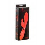 Вибратор с клиторальным зайчиком Indeep Yonce Red - красный - 20,5 см Вибратор с клиторальным зайчиком Indeep Yonce Red - красный - 20,5 см